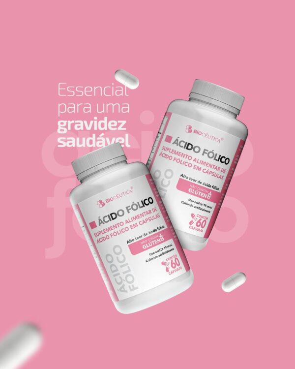 Ácido Fólico 370mg 60 Cápsulas - Biocêutica - Image 2
