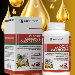 Óleo de Cártamo e Óleo de Coco 1,35g 60 Cápsulas - Biocêutica - Image 2